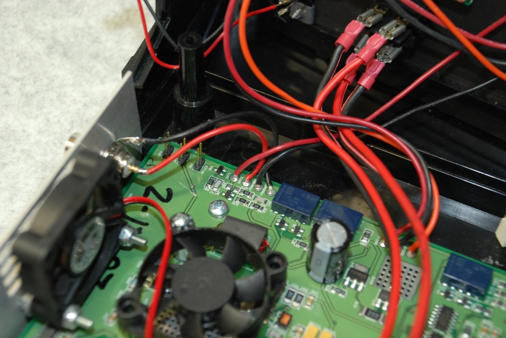 Unshielded BNC and electrode wires.