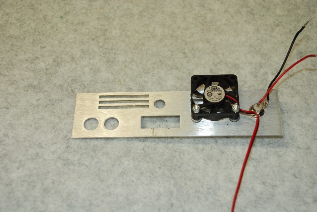 Drilled hole for the new BNC connector.
