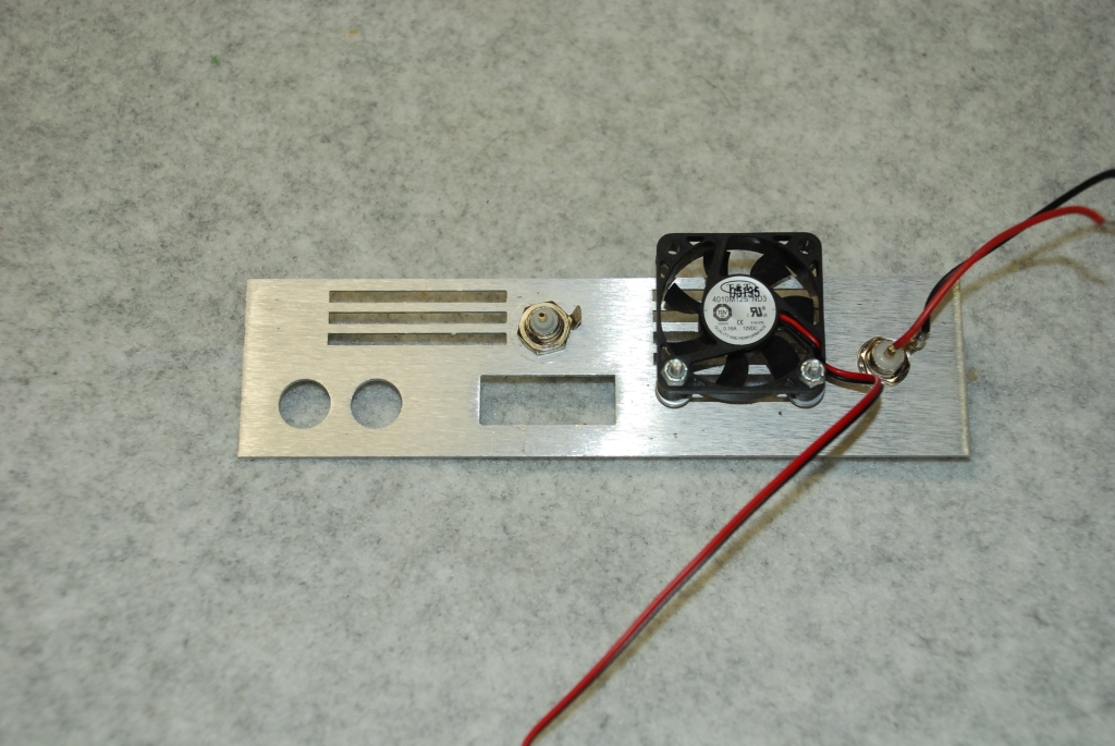 Mounting the new BNC connector.