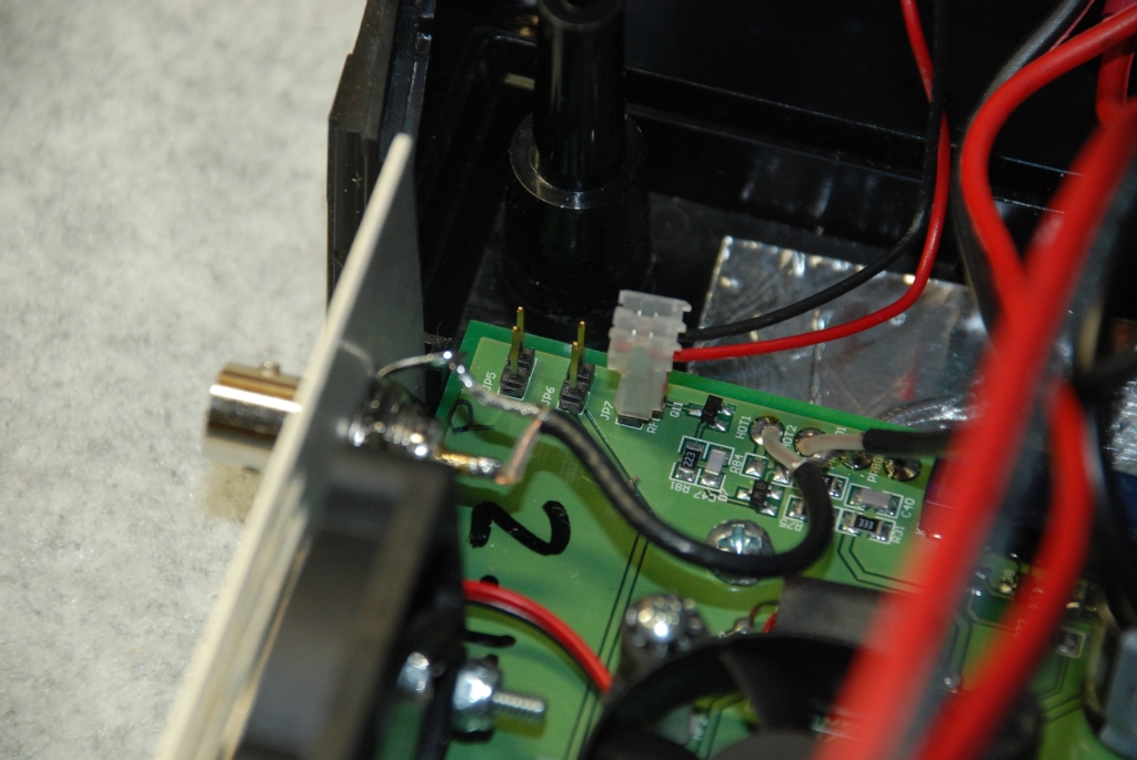 Reconnecting LED and fan connectors.